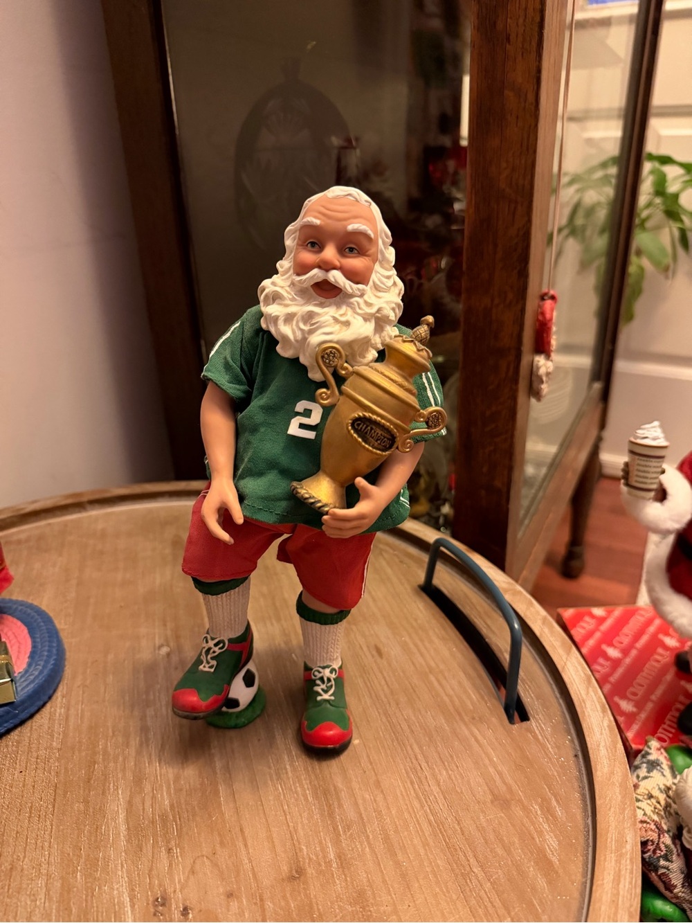 Clothtique Possible Dreams "World Cup" / Soccer Santa #713217